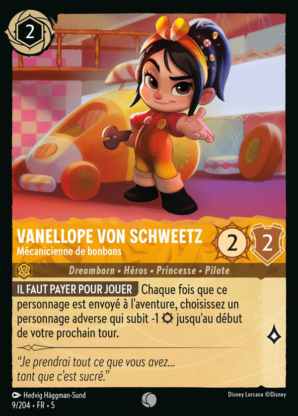 Vanellope von Schweetz - Mécanicienne de bonbons — Carte Disney Lorcana 9 Ciel Scintillant