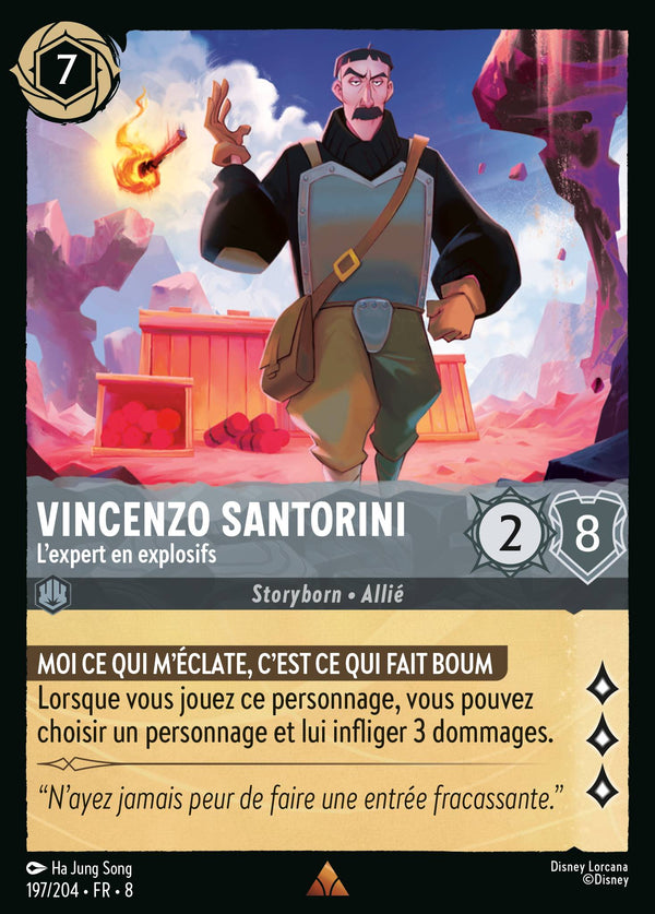 Vincenzo Santorini - L'expert en explosifs — Carte Disney Lorcana 197 Le Règne de Jafar