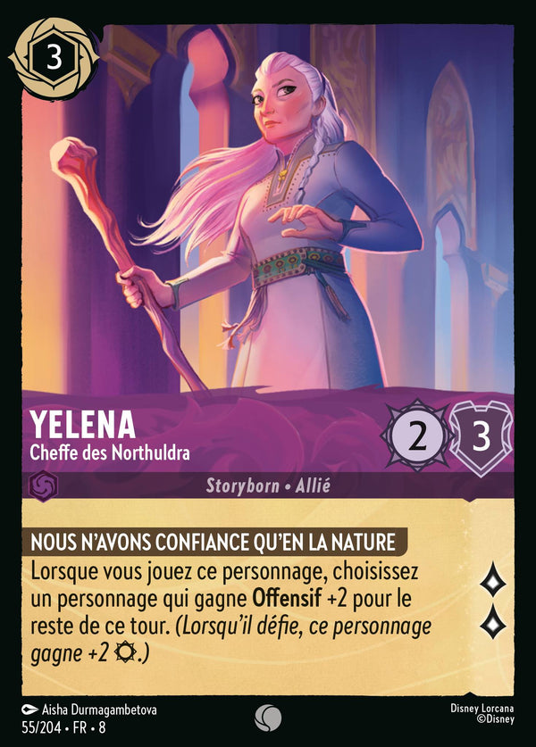 Yelena - Cheffe des Northuldra — Carte Disney Lorcana 55 Le Règne de Jafar