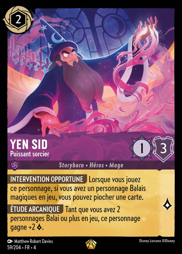Yen Sid - Puissant sorcier — Carte Disney Lorcana 59 Le Retour d'Ursula