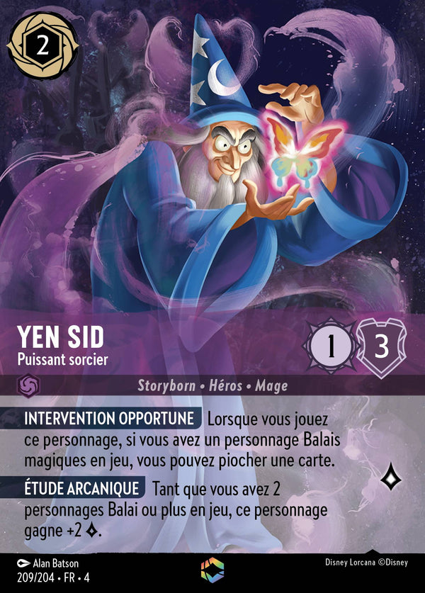 Yen Sid - Puissant sorcier — Carte Disney Lorcana 209 Le Retour d'Ursula