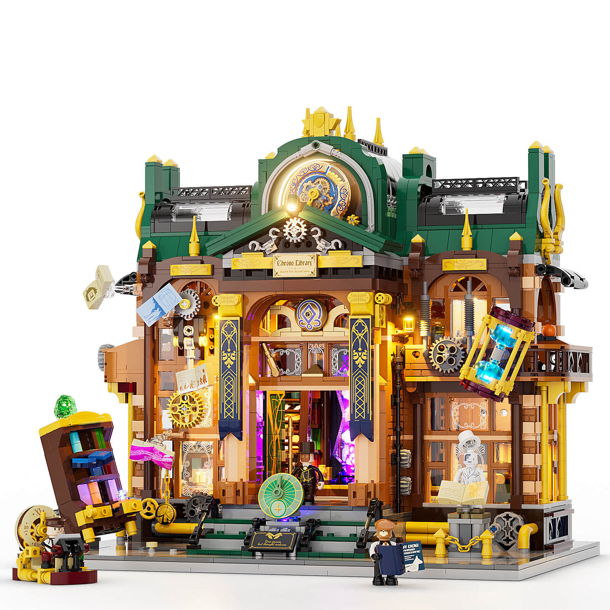 Lumibricks Steampunk Time Rift Library, vue 3