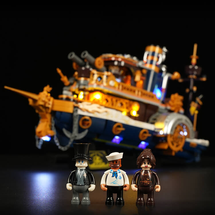 Lumibricks Steampunk Steamship, vue 3