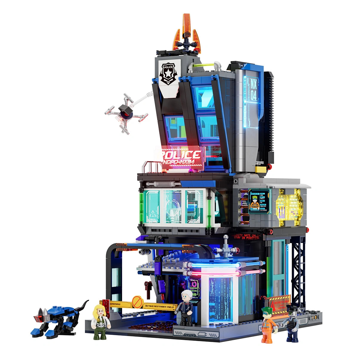 Lumibricks Cyberpunk Police HQ, vue 3
