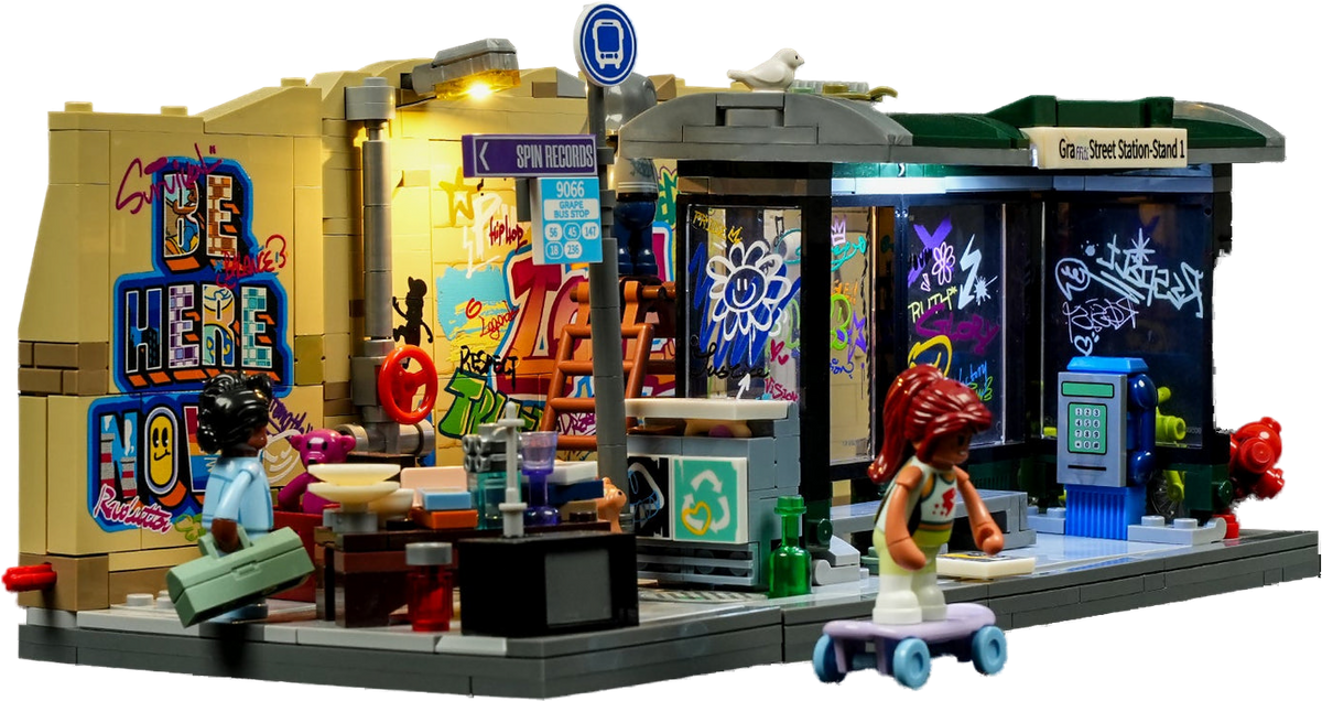Lumibricks Graffiti Bus Stop