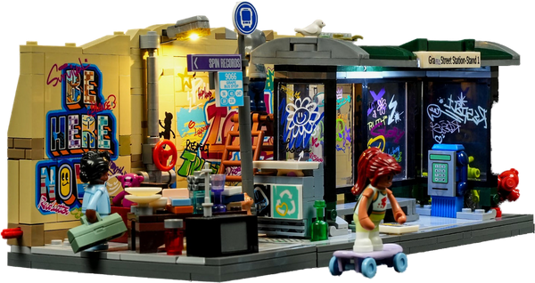 Lumibricks Graffiti Bus Stop