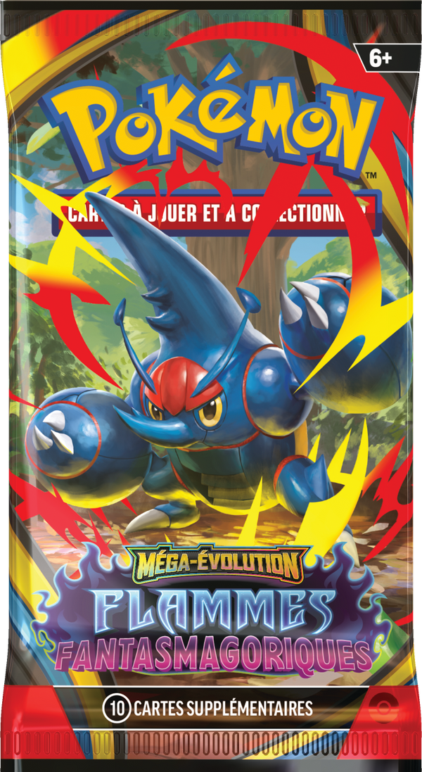 Booster Pokémon Flammes Fantasmagoriques illustration Méga-Scarhino, scellé français