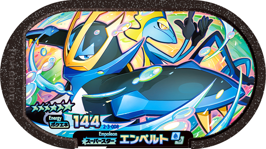 Meza Tag Pingoléon (2-3-008) Grade 6 Eau/Acier Pokémon Mezastar Super Tag Set 3 recto