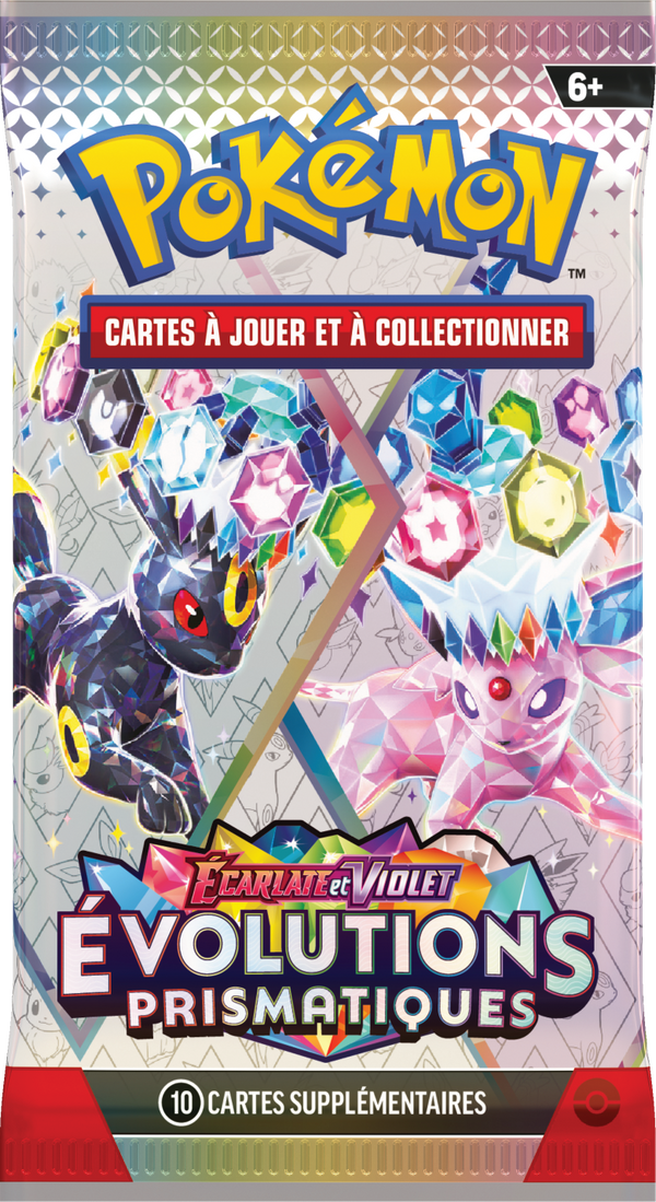 Booster Pokémon Évolutions Prismatiques illustration Noctali Et Mentali, scellé français