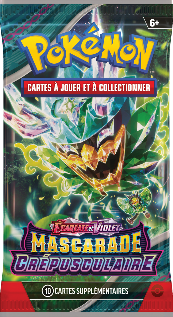 Booster Pokémon Mascarade Crépusculaire illustration Ogerpon, scellé français