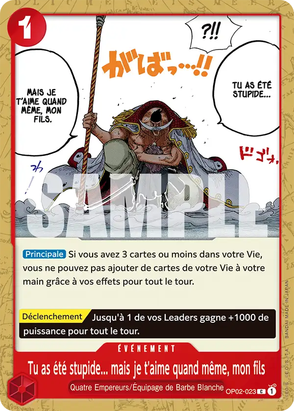 Tu as été stupide — Carte One Piece ST15