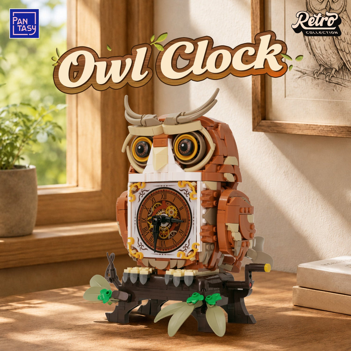 Pantasy - Owl Clock / Retro Collection
