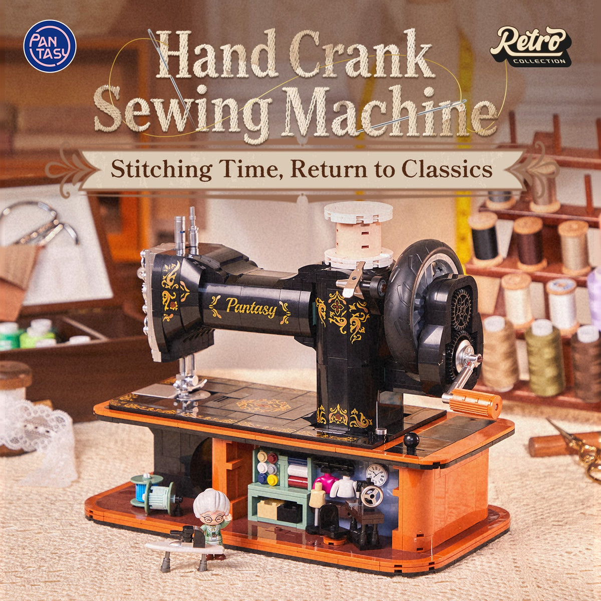 Pantasy - Hand Crank Sewing Machine / Retro Collection