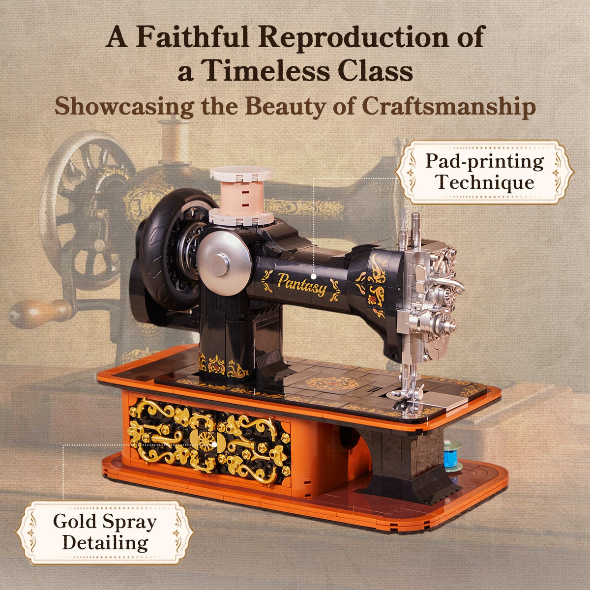 Pantasy - Hand Crank Sewing Machine / Retro Collection