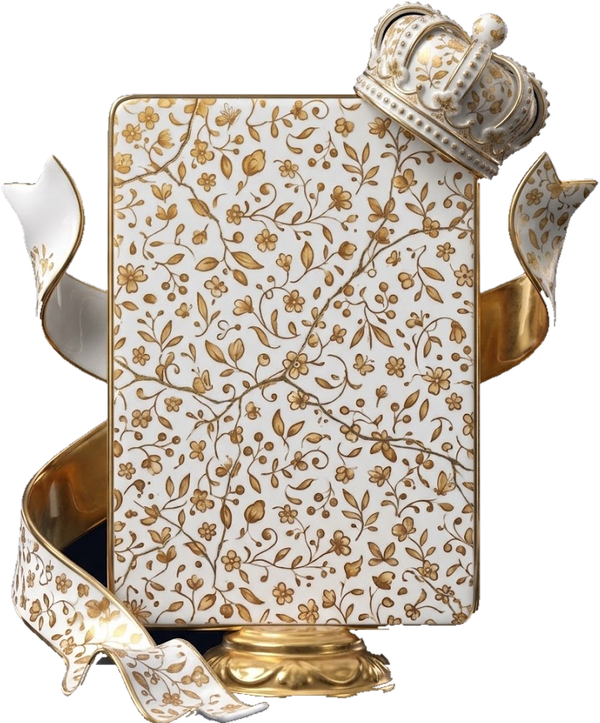 Pass VIP PlayShop, emblème de porcelaine blanc et or, variante Annuel