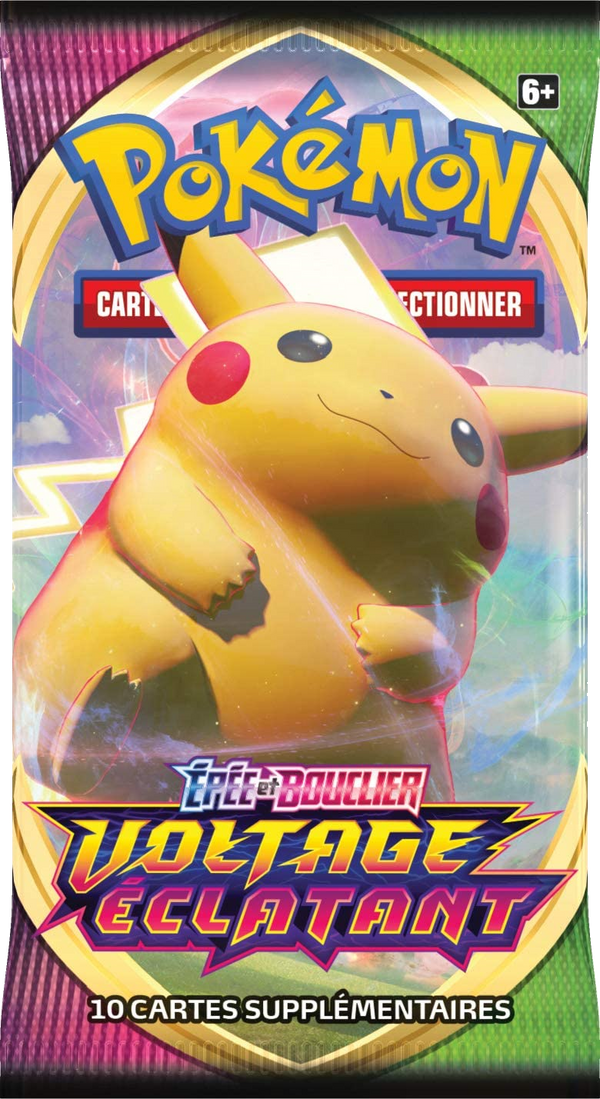 Booster Pokémon Voltage Éclatant illustration Pikachu Gigamax, scellé français