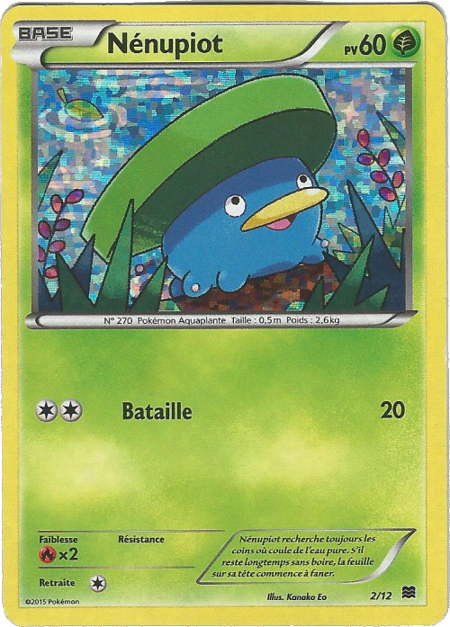 Nénupiot — Carte Pokémon 2 Collection McDonald's 2015