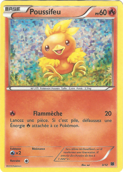 Poussifeu — Carte Pokémon 3 Collection McDonald's 2015