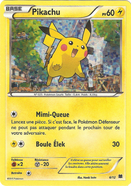 Pikachu — Carte Pokémon 6 Collection McDonald's 2015