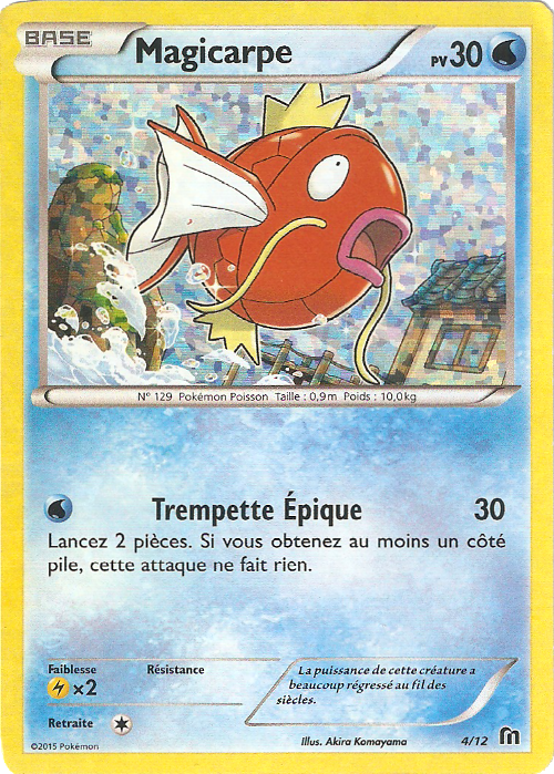 Magicarpe — Carte Pokémon 4 Collection McDonald's 2016