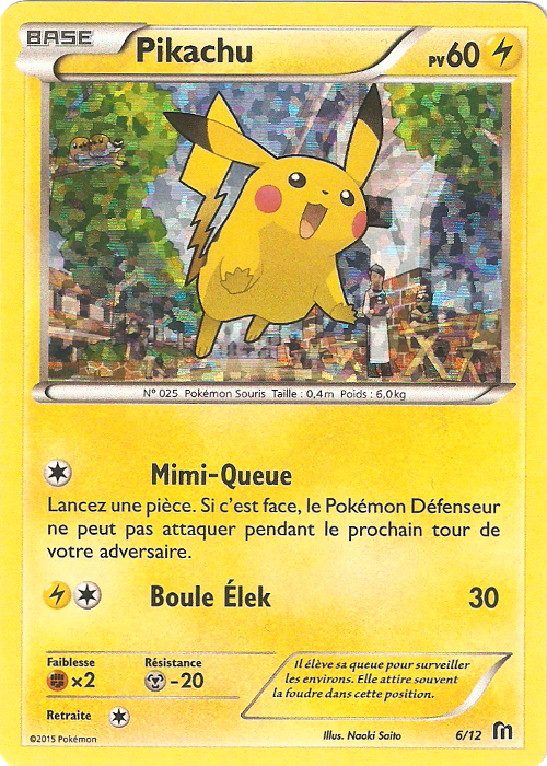 Pikachu — Carte Pokémon 6 Collection McDonald's 2016