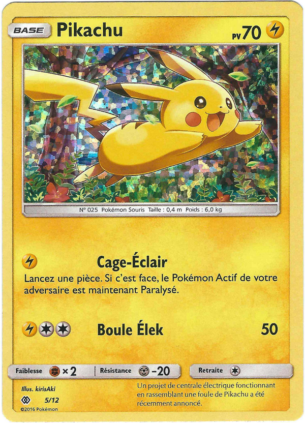 Pikachu — Carte Pokémon 5 Collection McDonald's 2017
