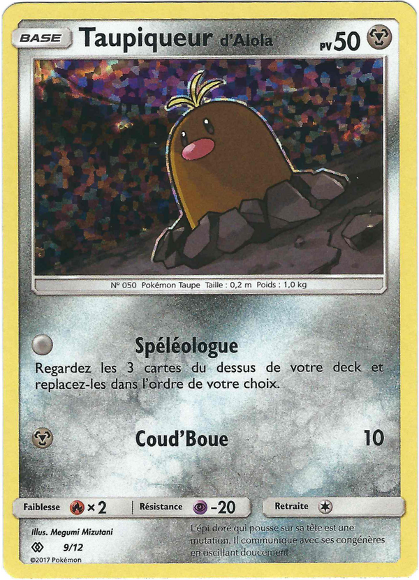 Taupiqueur d'Alola — Carte Pokémon 9 Collection McDonald's 2017
