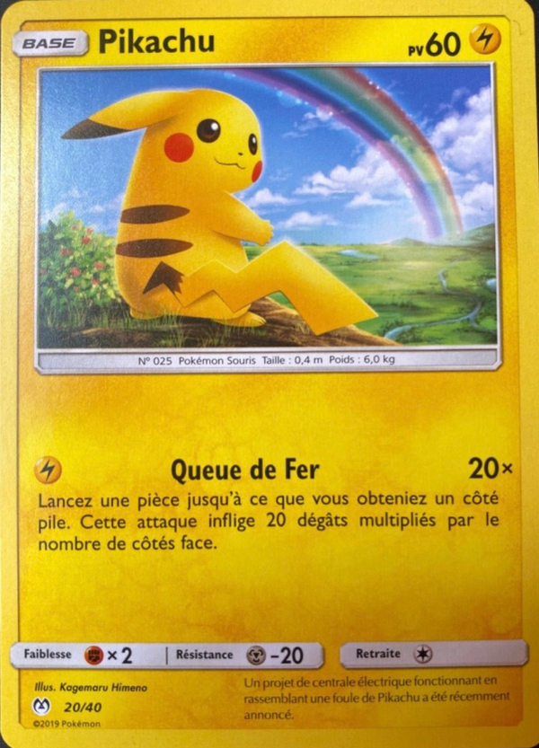 Pikachu — Carte Pokémon 20 Collection McDonald's 2019