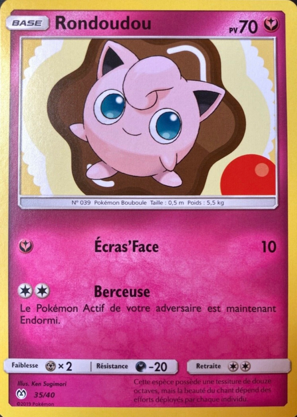 Rondoudou — Carte Pokémon 35 Collection McDonald's 2019