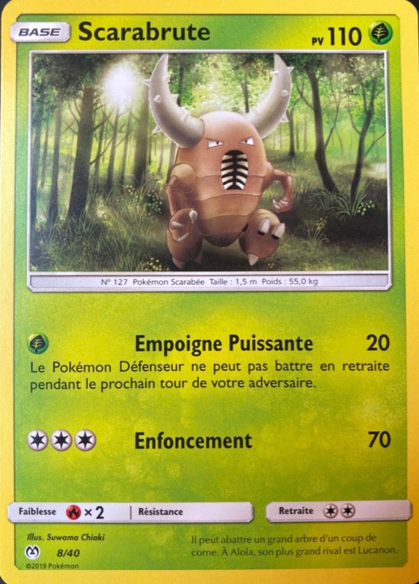 Scarabrute — Carte Pokémon 8 Collection McDonald's 2019