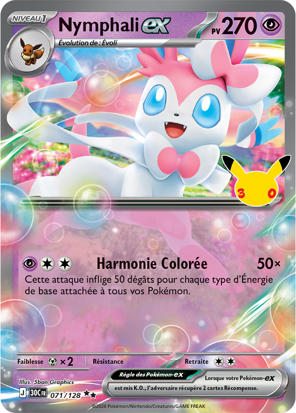 Nymphali-ex — Carte Pokémon 071 30e Anniversaire
