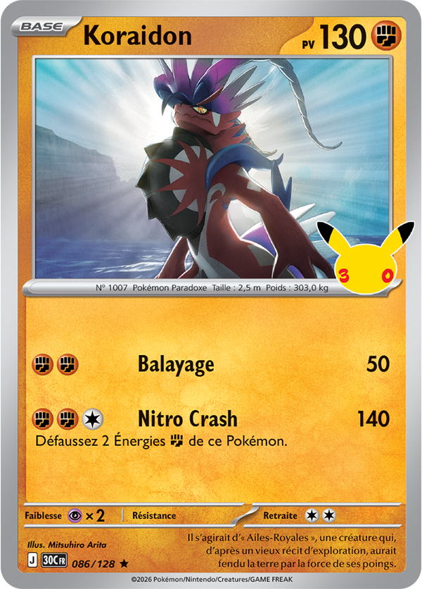 Koraidon — Carte Pokémon 086 30e Anniversaire