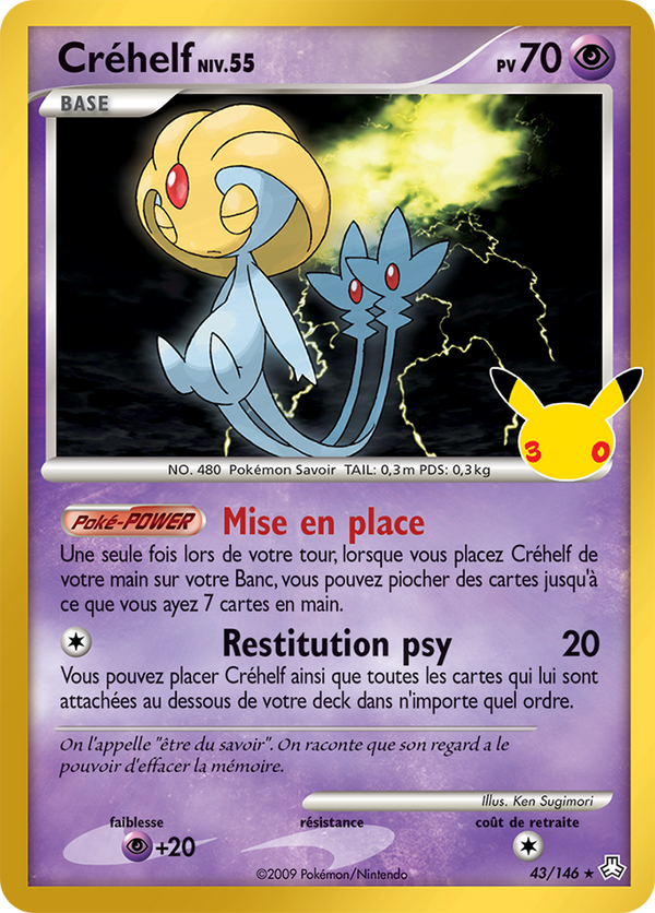 Créhelf — Carte Pokémon A010 30e Anniversaire