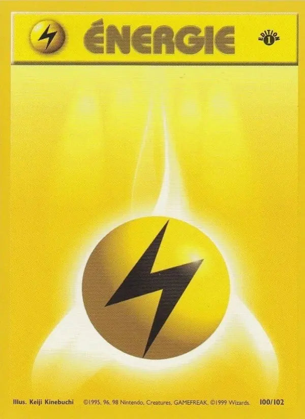 Énergie Électrique — Carte Pokémon 100 Set de Base