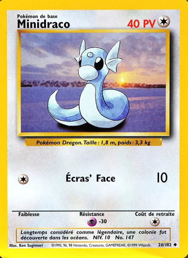 Minidraco — Carte Pokémon 26 Set de Base