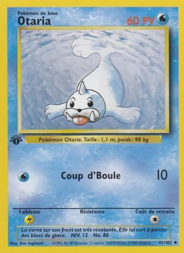 Otaria — Carte Pokémon 41 Set de Base