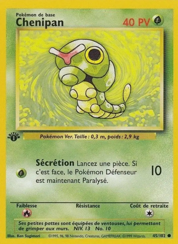 Chenipan — Carte Pokémon 45 Set de Base