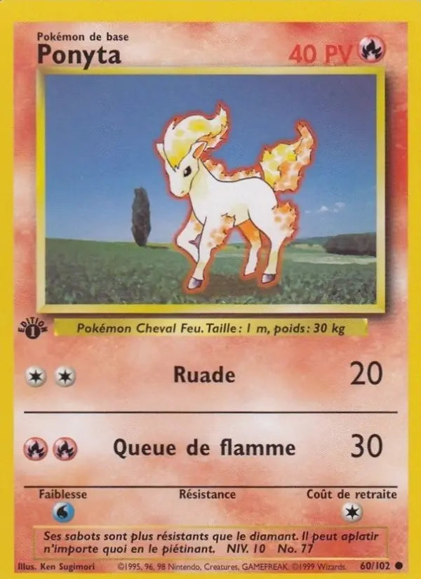 Ponyta — Carte Pokémon 60 Set de Base