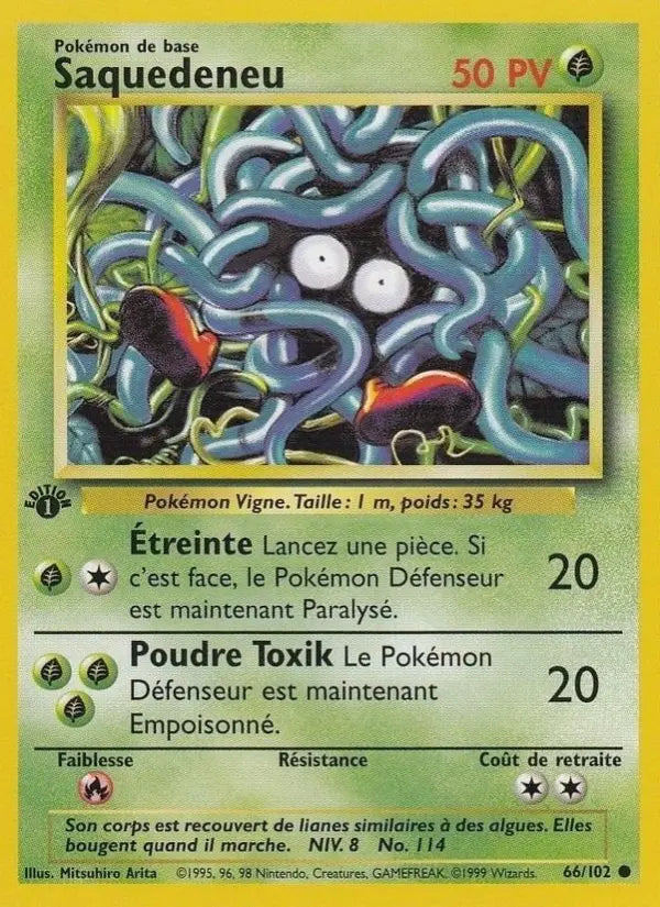 Saquedeneu — Carte Pokémon 66 Set de Base