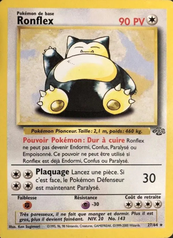 Ronflex — Carte Pokémon 27 Jungle