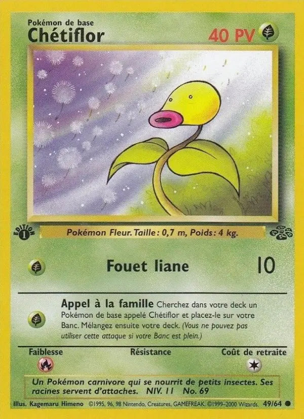 Chétiflor — Carte Pokémon 49 Jungle