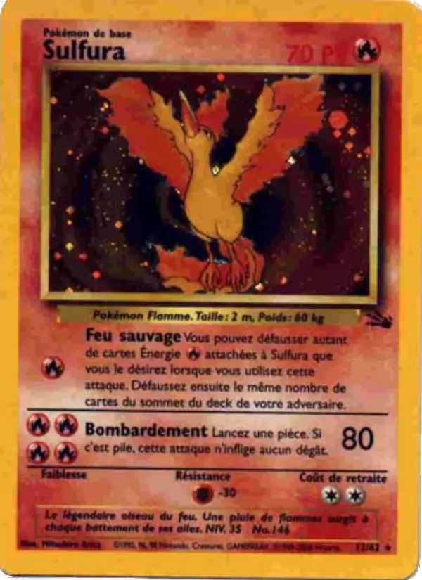 Sulfura — Carte Pokémon 12 Fossile