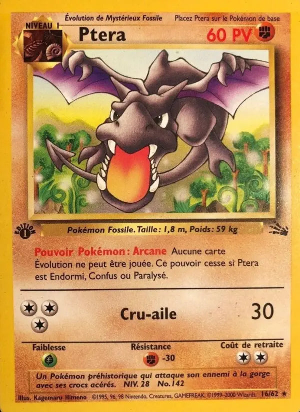 Ptera — Carte Pokémon 16 Fossile