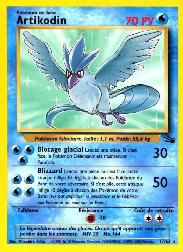 Artikodin — Carte Pokémon 17 Fossile