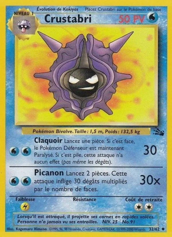 Crustabri — Carte Pokémon 32 Fossile