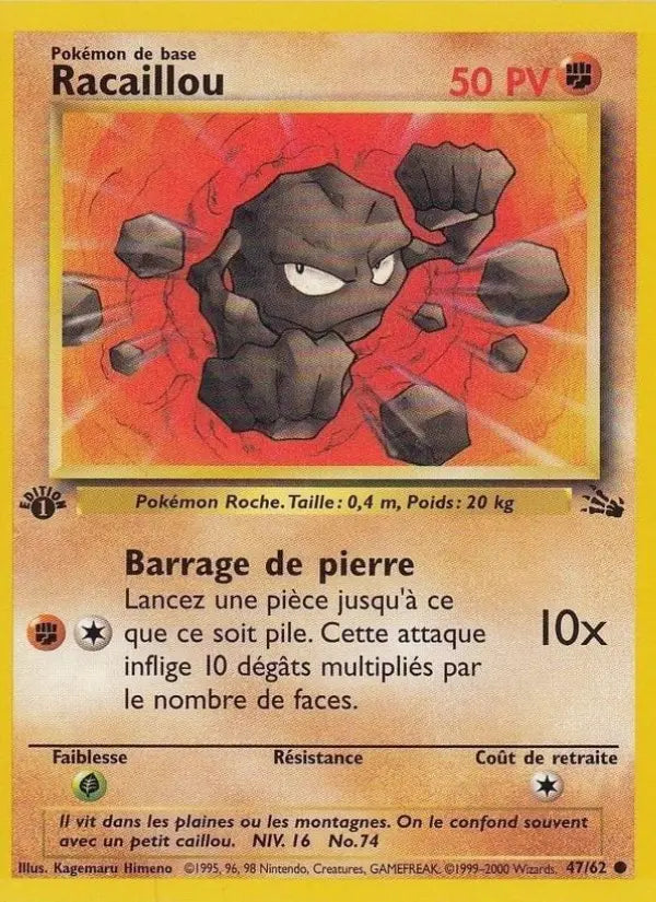 Racaillou — Carte Pokémon 47 Fossile