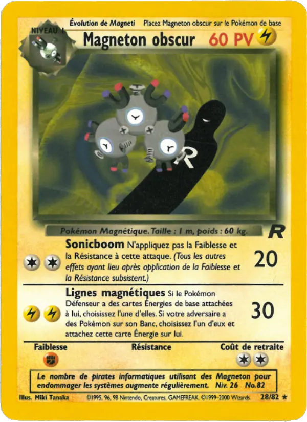 Magneton obscur — Carte Pokémon 28 Team Rocket