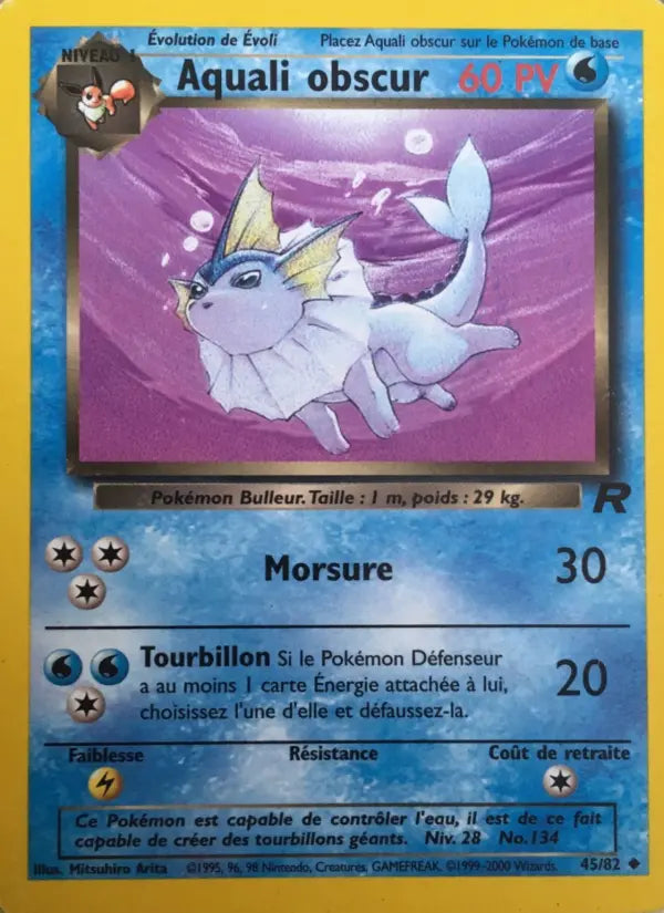 Aquali obscur — Carte Pokémon 45 Team Rocket