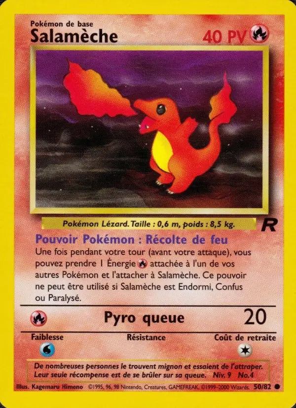 Salamèche — Carte Pokémon 50 Team Rocket