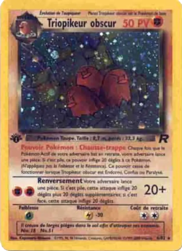 Triopikeur obscur — Carte Pokémon 6 Team Rocket